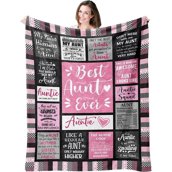 Aunt Gifts Throw Blanket for Aunt, Aunt Gifts from Niece, Best Aunt Ever Gifts, Birthday Gifts for Aunt, Gifts for Aunt, Aunt Blanket Gift, Auntie Gifts Ideas