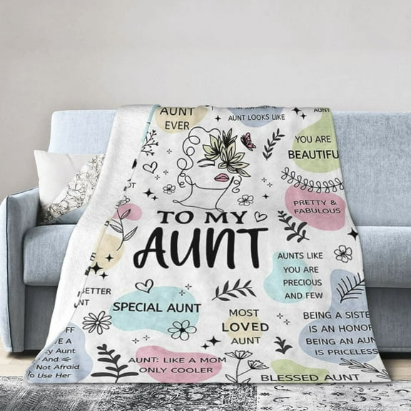 Aunt Gifts for Birthday, to My Aunt Gifts Blanket, Auntie Gift Ideas, Aunt Blanket from Us, New Aunt Gifts for Aunts from Niece Nephew 60x50