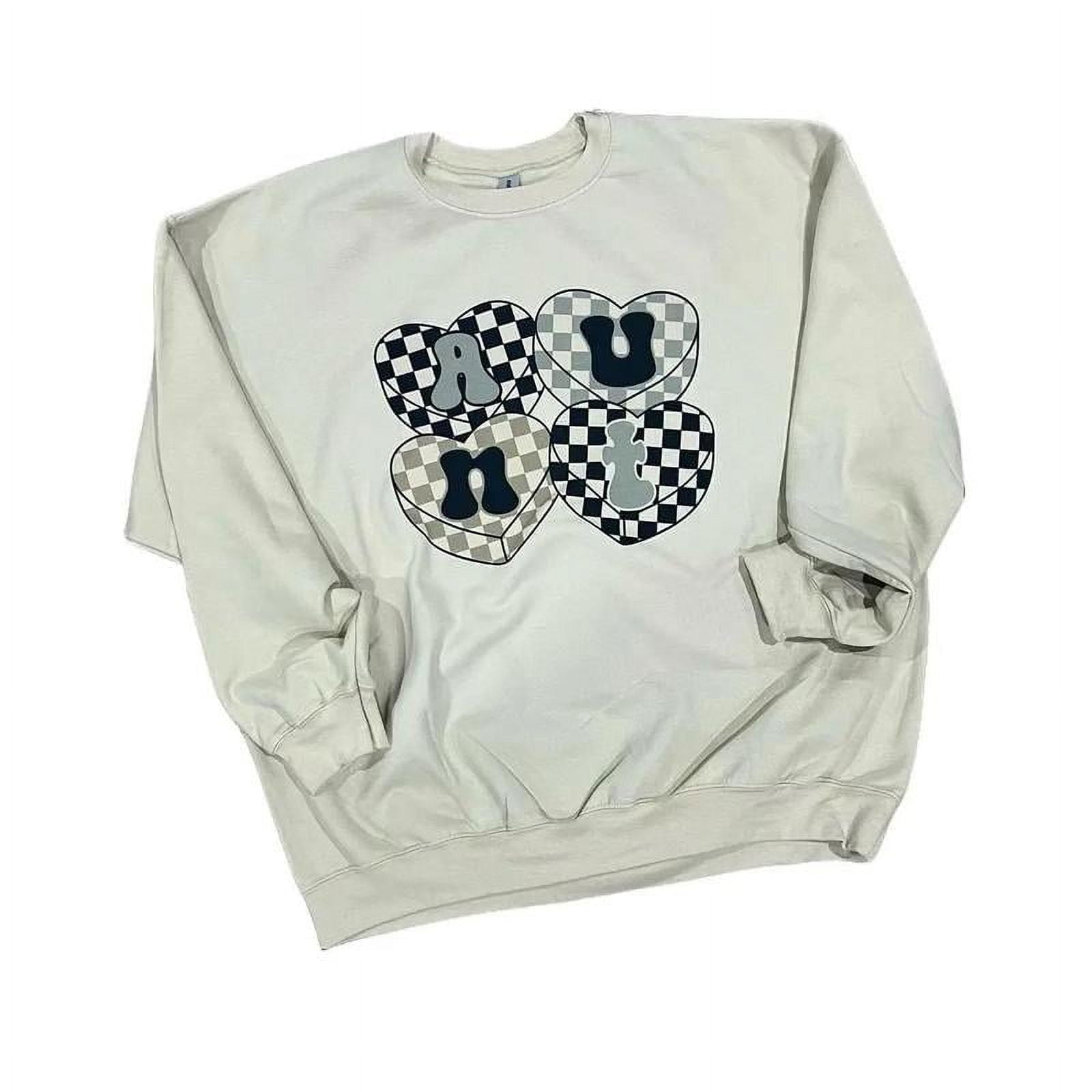 Aunt Hearts Sand Crewneck fit Unisex Comfort Sweatshirt, Color Maroon