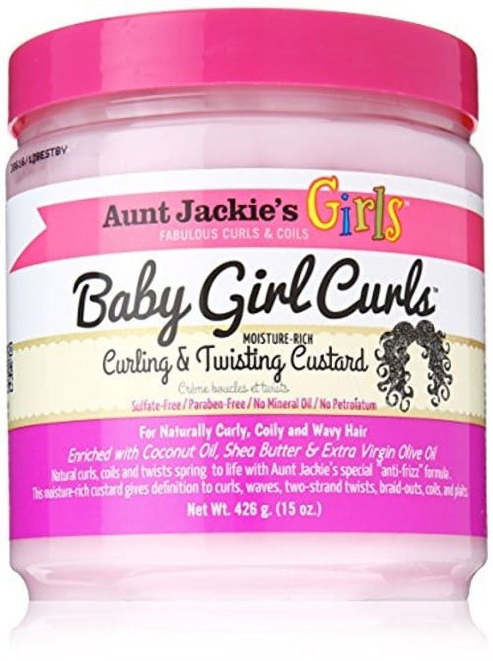 Aunt Jackie's Baby Girl Curls, Curling Twisting Custard, 15 Oz