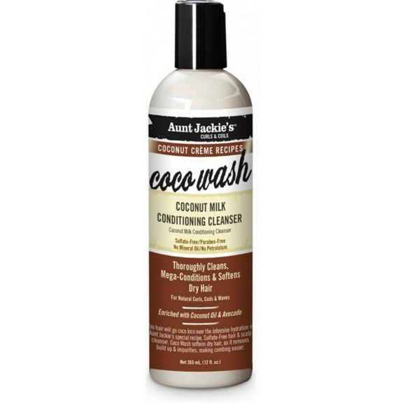 Aunt Jackie's CoCo Wash Coconut Milk Conditioning Cleanser 12 oz