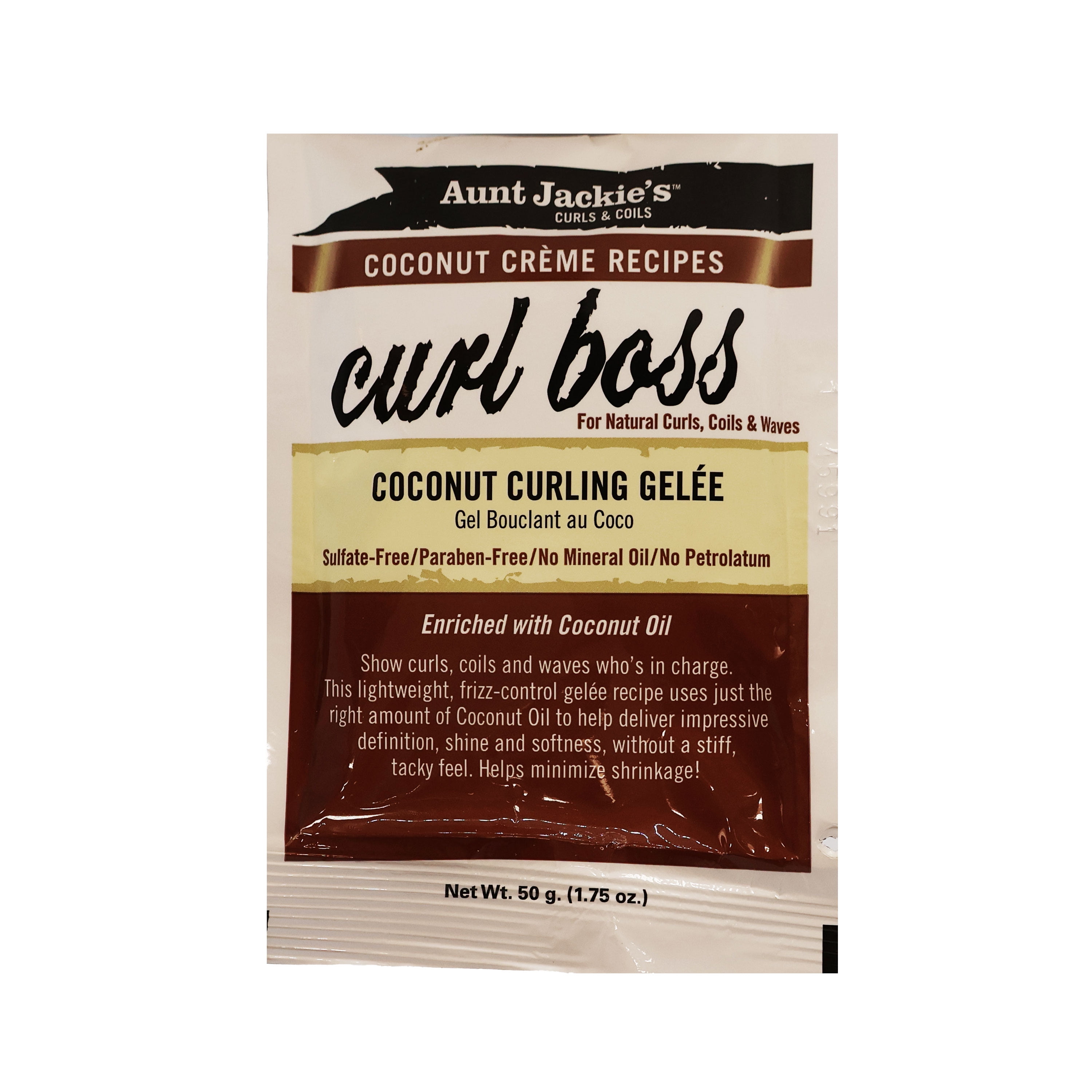 Gel Coiffant Aunt Jackie's Curl Boss Coconut Curling Gelee - Pour Boucles - Neuf