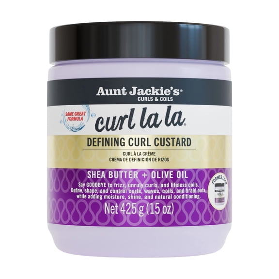 Aunt Jackie's Curl La La Defining Curl Custard Moisturizing Hair Cream, 15 oz