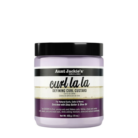 Aunt Jackie's Curl La La Defining Curl Custard Moisturizing Hair Cream, 15 oz