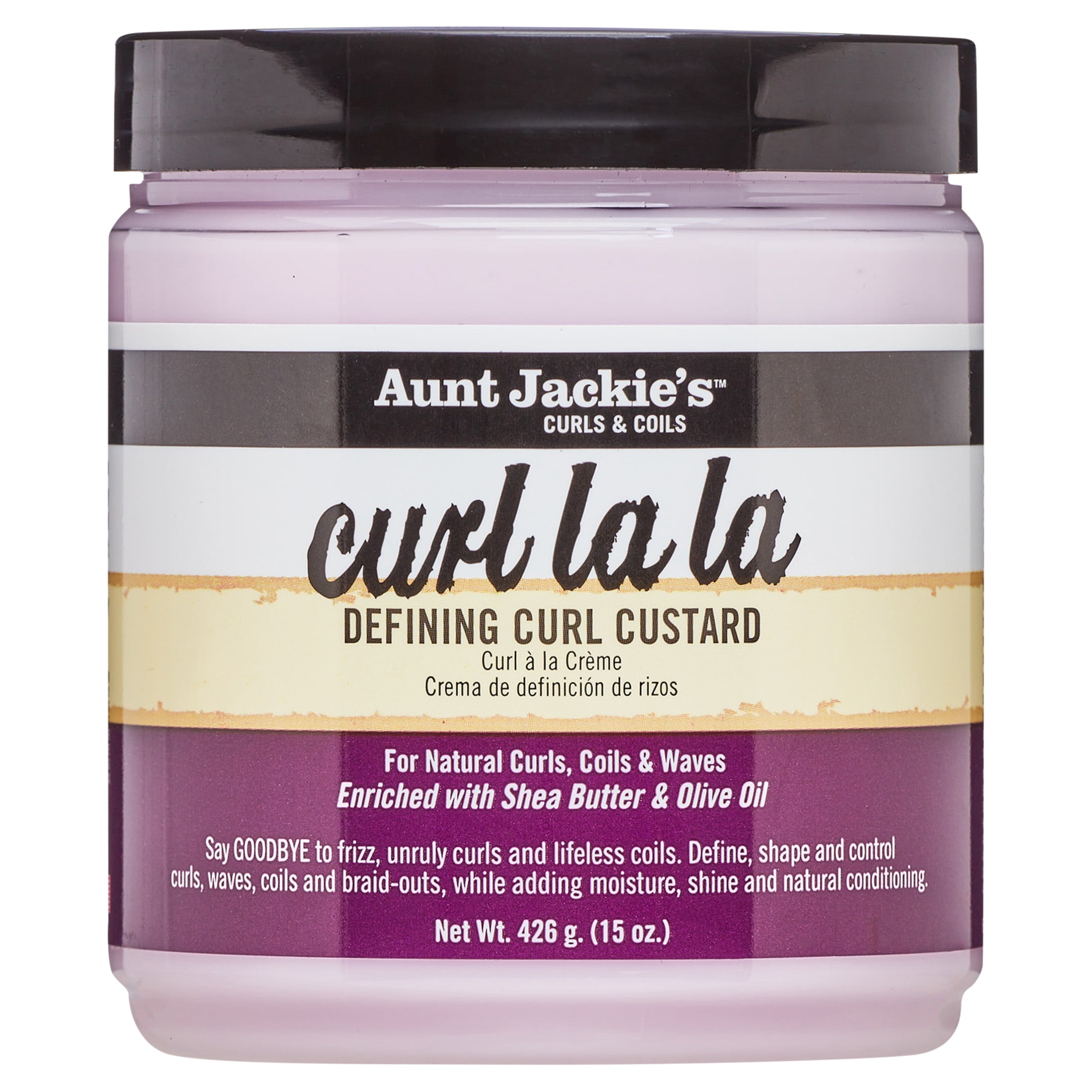 Aunt Jackies Curl La La Moisturizing Shine Enhancing Hair Defining Custard Cream, 15 oz picture