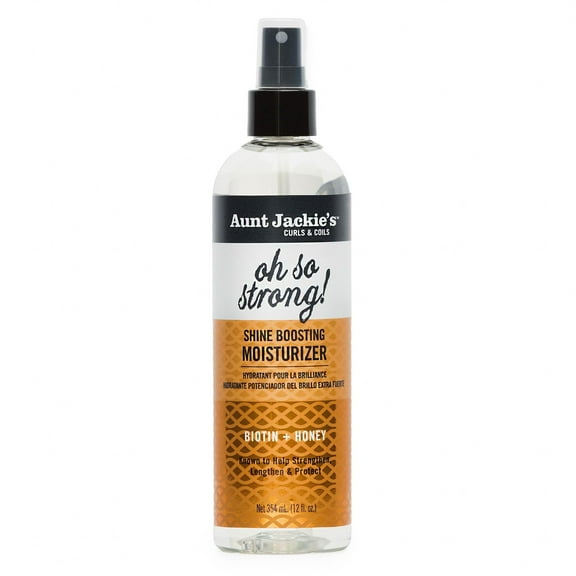 Aunt Jackie's Curls & Coils Braid + Twist Collection Oh So Strong Shine Boosting Moisturizer, 12 fl oz C32