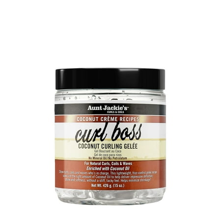 Aunt Jackie's Curls & Coils Curl Boss Coconut Curling Gelée, 15 oz, Female, Shine Enhancing