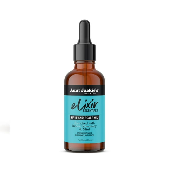 Aunt Jackie's Curls Coils Elixir Hair Scalp Essentials Oil Biotin, 2 Oz, Pack of 3