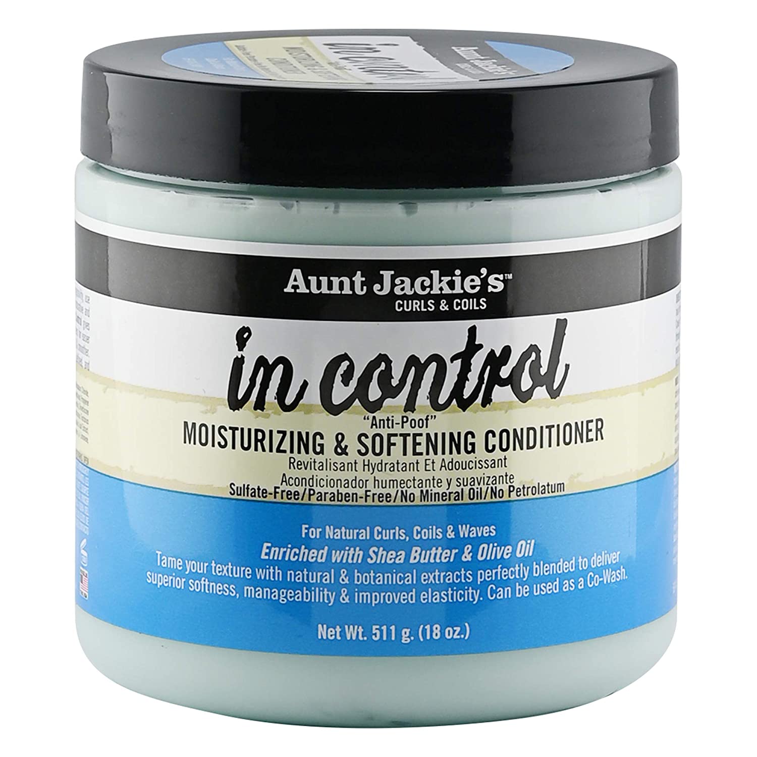 Aunt Jackie's Curls and Coils In Control AntiPoof Moisturizing and