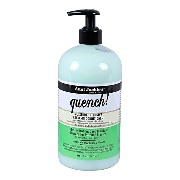Aunt Jackies Curls and Coils Quench Moisture Intensive Leave-In Hair Conditioner, 24 oz