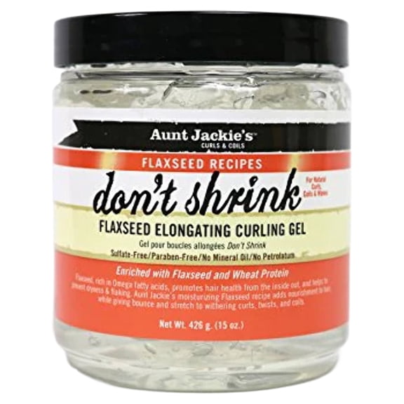 Aunt Jackie's Don't Shrink Flaxseed Elongating Curling Gel, 15 Ounce (1 Count)
