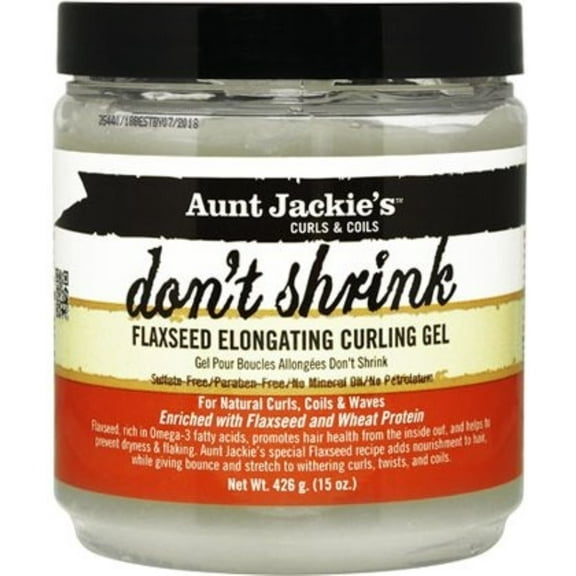 Aunt Jackie's Don't Shrink Flaxseed Elongating Curling Gel, 15 oz (Pack of 2)