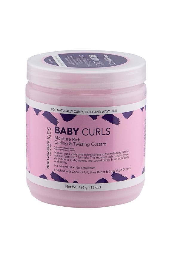 Kids Baby Curls, Moisture Rich Curling and Twisting Custard for Naturally Curly, Coily and Wavy Hair, 15 oz C32
