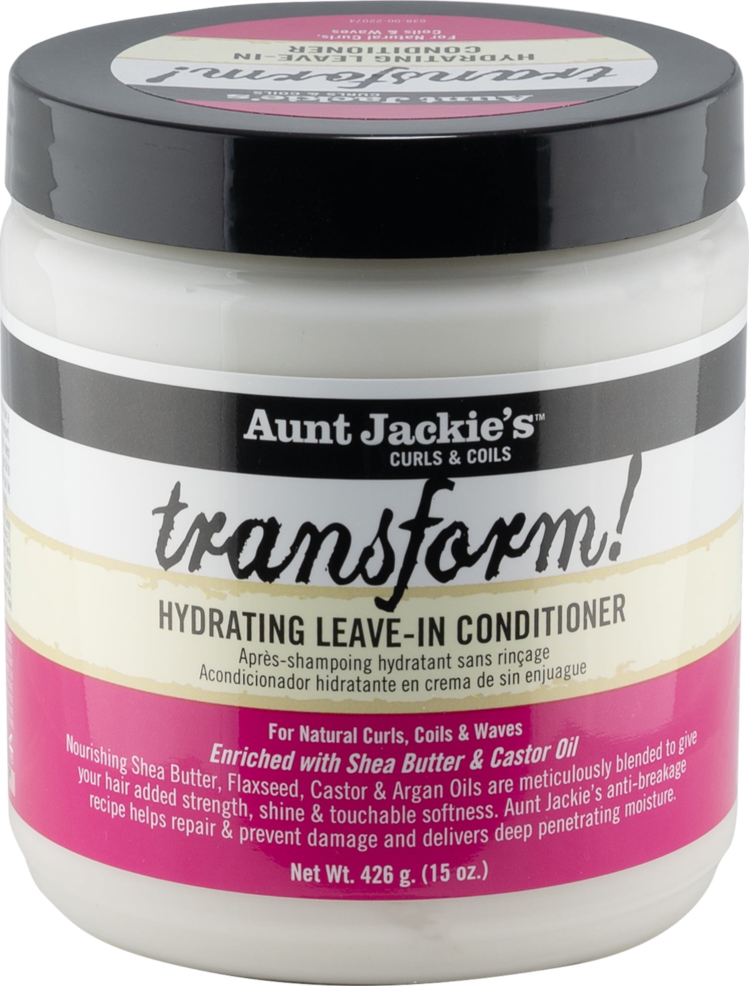Aunt Jackie's Transform Hydrating Leave-In Conditioner, 15 oz, Flaxseed