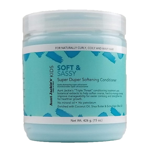 Aunt Jackies Fabulous Curls And Coils Girls Soft And Sassy Super Softening Conditioner, 15 oz