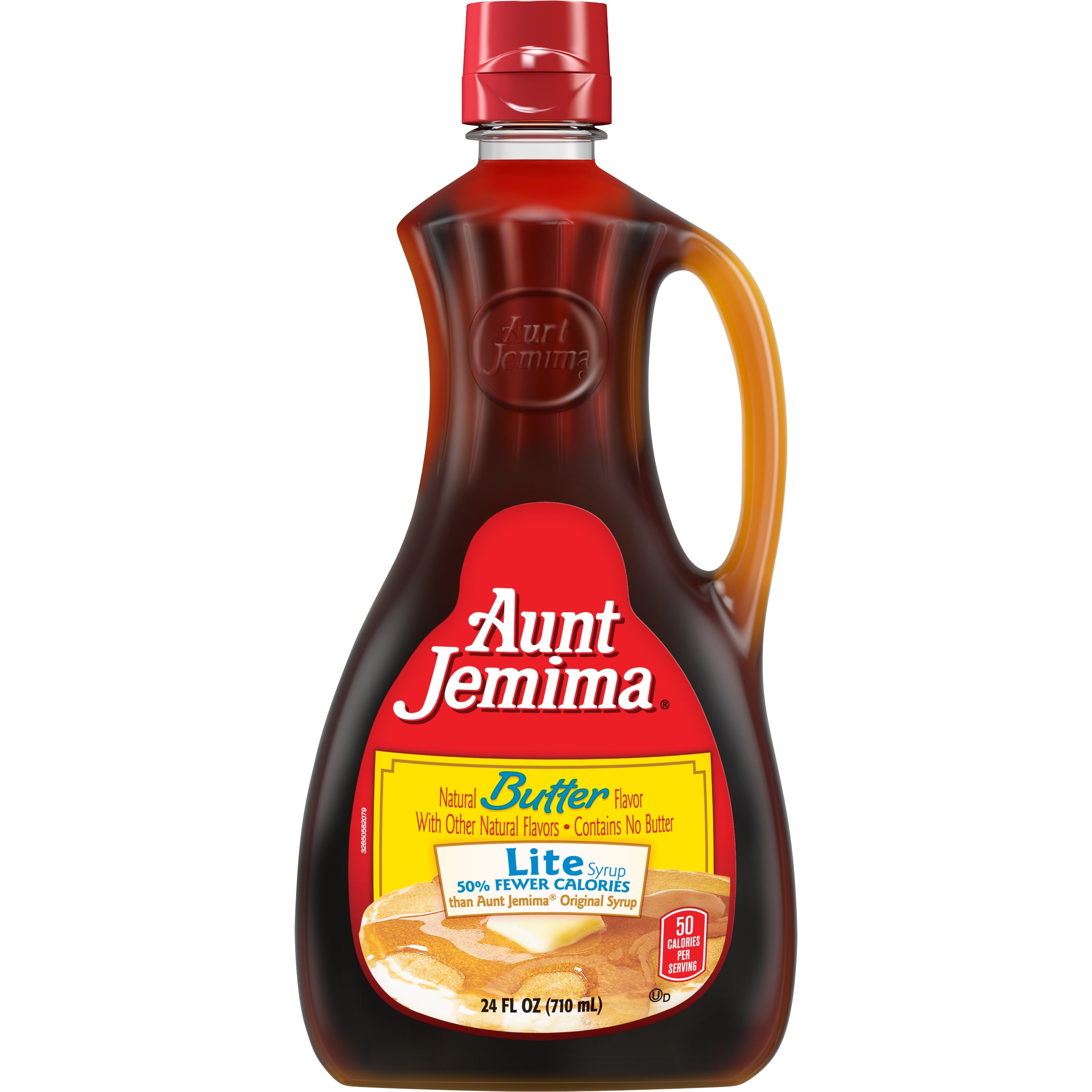 Aunt Jemima Butter Lite Syrup, 24 oz Bottle, Easy Pour Cap