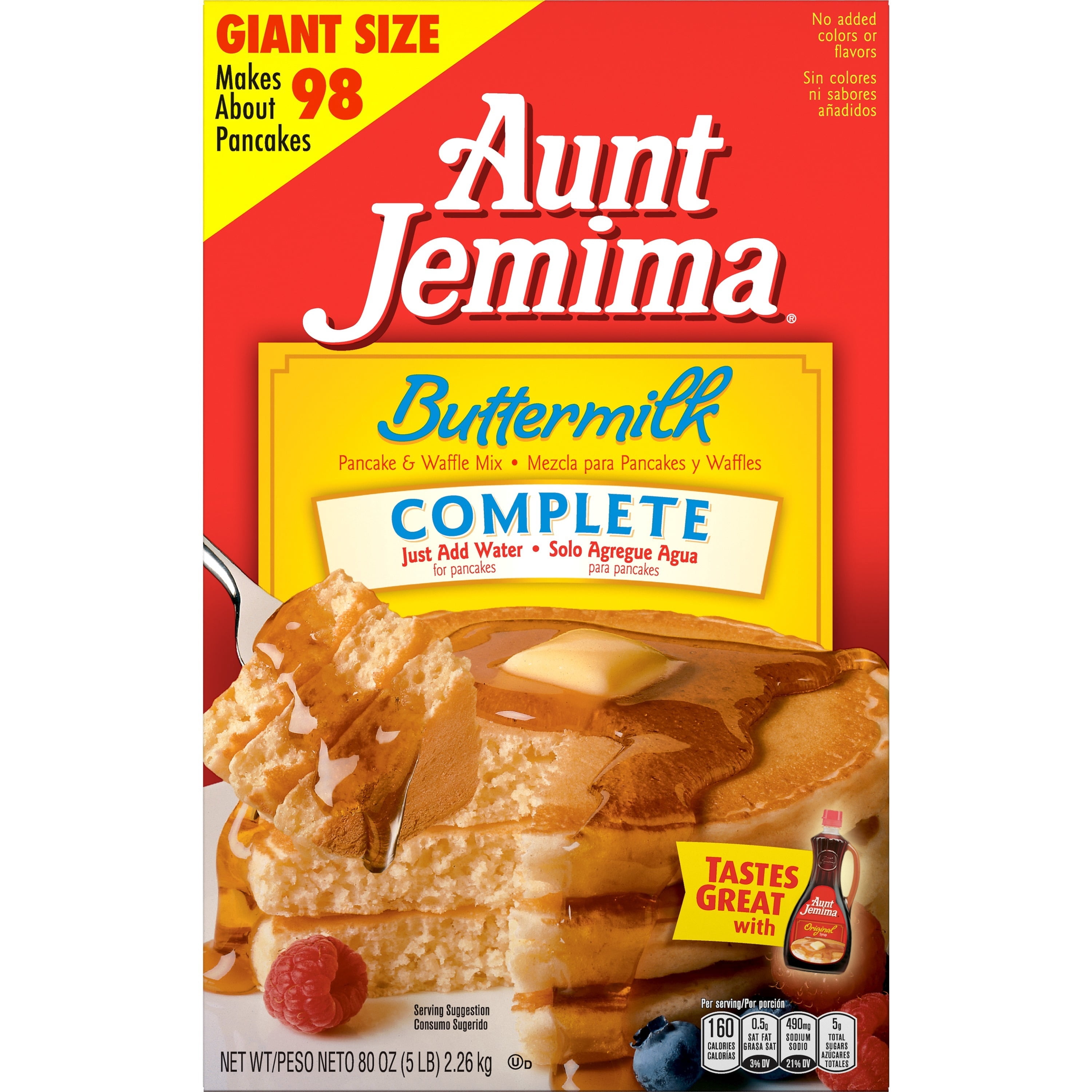 Aunt Jemima Buttermilk Complete Pancake &amp; Waffle Mix 80 oz. Box