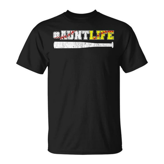 Aunt Life Baseball Softball T-Shirt, Trendy and Sporty Aunt Shirt, Perfect Gift for Baseball and Softball Aunts, Stylish Tee for Proud Aunts on Game Day