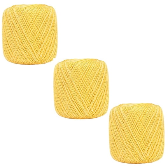 Aunt Lydia Classic Maize Crochet - 3 Pack of 350y/320m - Cotton - Gauge 10 - Crochet