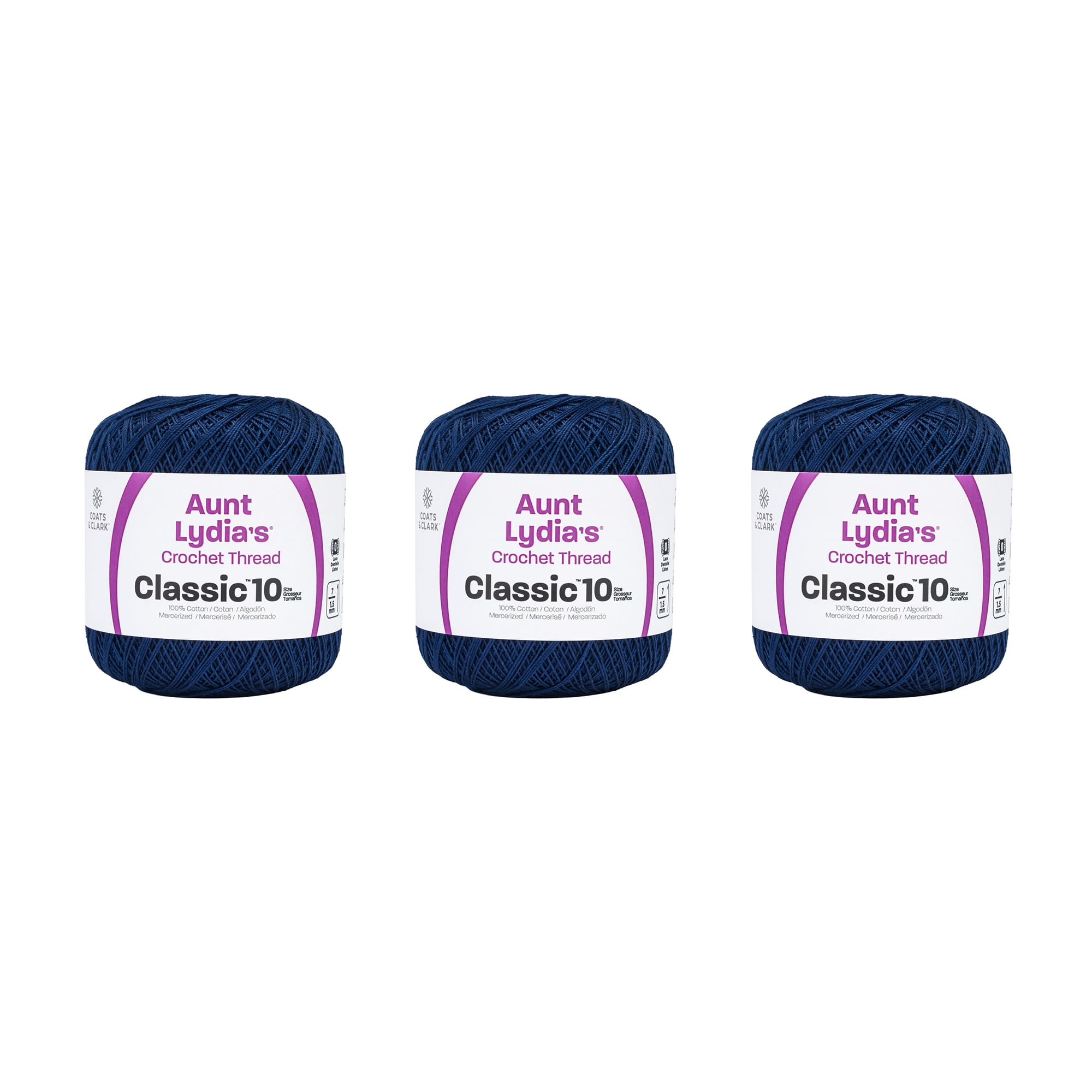 Aunt Lydia's Classic Crochet Thread Size 10-Navy, 1 count - City Market