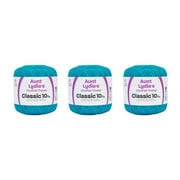 Aunt Lydia Classic Parakeet Crochet - 3 Pack of 350y/320m - Cotton - Gauge 10 - Crochet