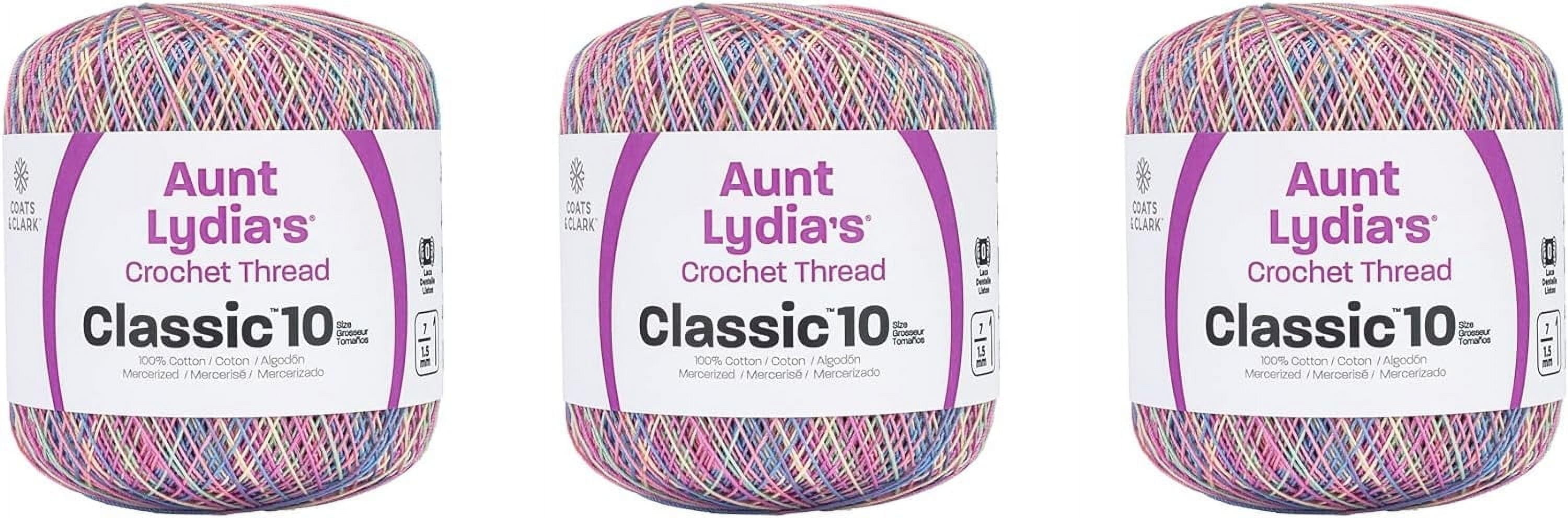 3-PACK - Aunt Lydia's Classic Crochet Thread Size 10 - Pastels