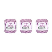 Aunt Lydia Classic Shaded Purples Crochet - 3 Pack of 300y/274m - Cotton - Gauge 10 - Crochet