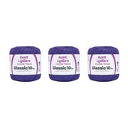 Aunt Lydia Classic Violet Crochet - 3 Pack of 350y/320m - Cotton - Gauge 10 - Crochet