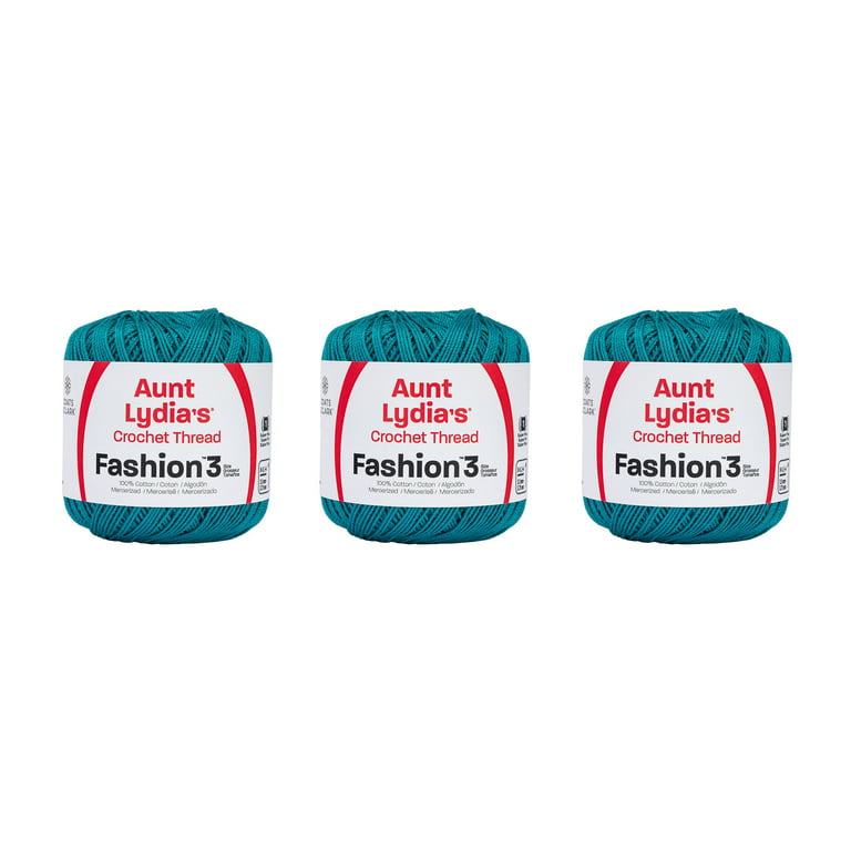 Aunt Lydia's Crochet Thread - Size 3 - 2 Pack Warm Teal
