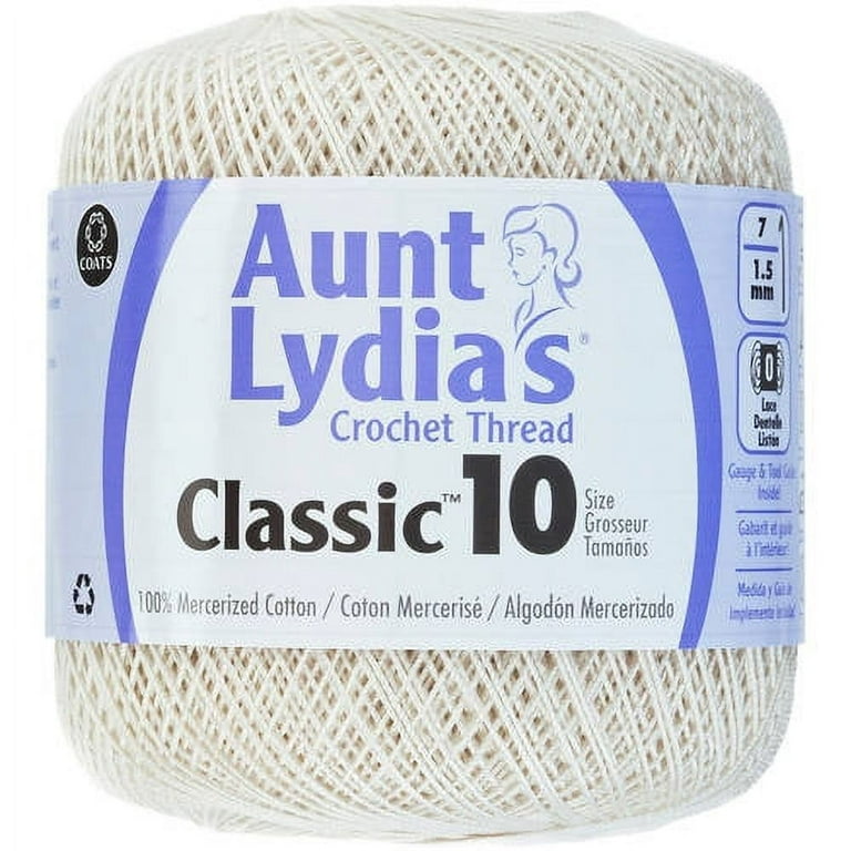 Aunt Lydia's Classic Crochet Thread Size 10 Jumbo - Natural