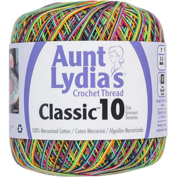 Aunt Lydia's Classic Crochet Thread Size 10Blacklight