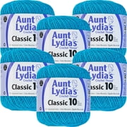 Aunt Lydias Classic Crochet Thread Size 10-Parakeet, Multipack Of 6