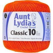 Aunt Lydias Classic Crochet Thread Size 10-Pumpkin