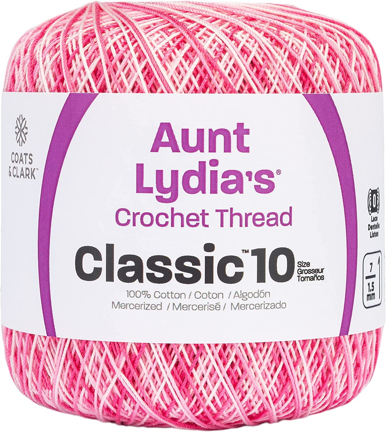 Aunt Lydia's Classic Crochet Thread Size 10 - Shades of Purple