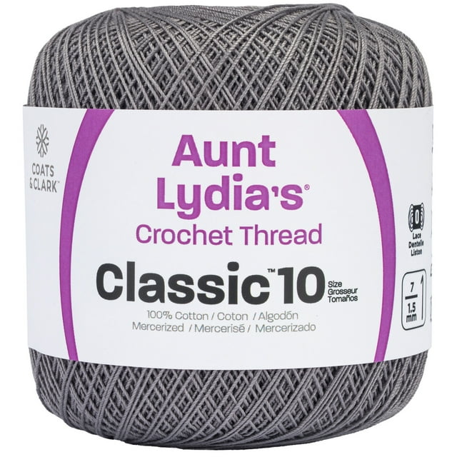 Aunt Lydia's Classic Crochet Thread Size 10Stone