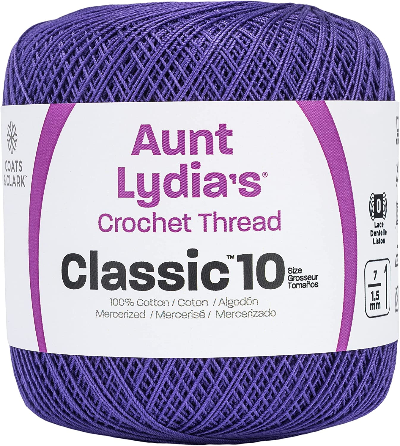 Aunt Lydia's Bulk Buy Crochet Cotton Classic Crochet Thread Size 10  (3-Pack) Monet 154-930