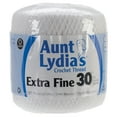 Aunt Lydia's Extra Fine Crochet Thread Size 30 White 1 Pack of 3 Piece