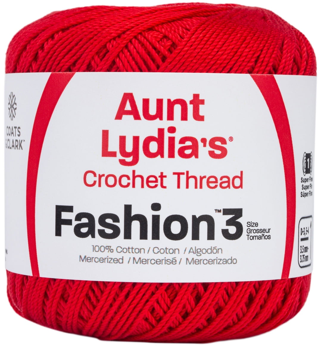 4 spools 150 yards each Aunt Lydia's Crochet Thread Fashion 3 Warm