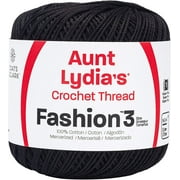 Aunt Lydia's Fashion Crochet Thread Size 3-Black
