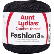 Aunt Lydias Fashion Crochet Thread Size 3-Black