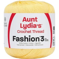 Aunt Lydia's Fashion Crochet Thread Size 3-Maize, Pk 3, Aunt Lydia's