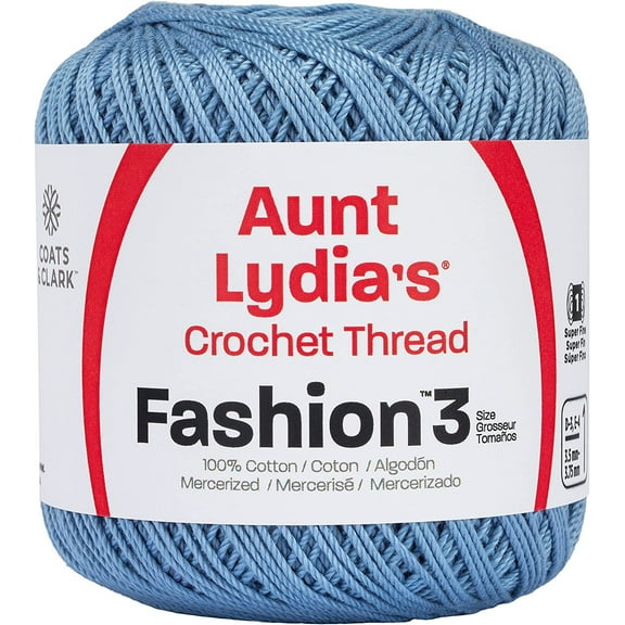 Aunt Lydia's Fashion Crochet Thread Size 3-Warm Blue