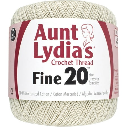 Aunt Lydia's Fine Crochet Thread Size 20-Natural