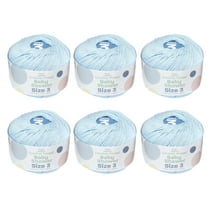 Aunt Lydia's Icy Blue Crochet Thread, 170 yd Size 3 (6 Pack)