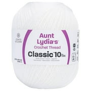 Aunt Lydias Jumbo Crochet Cotton Thread - White
