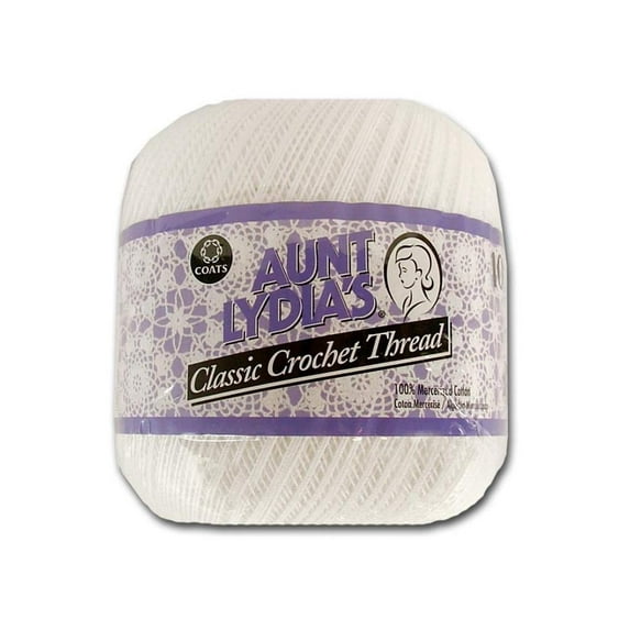 Aunt Lydia's Special Value White Crochet Thread, 1 Each