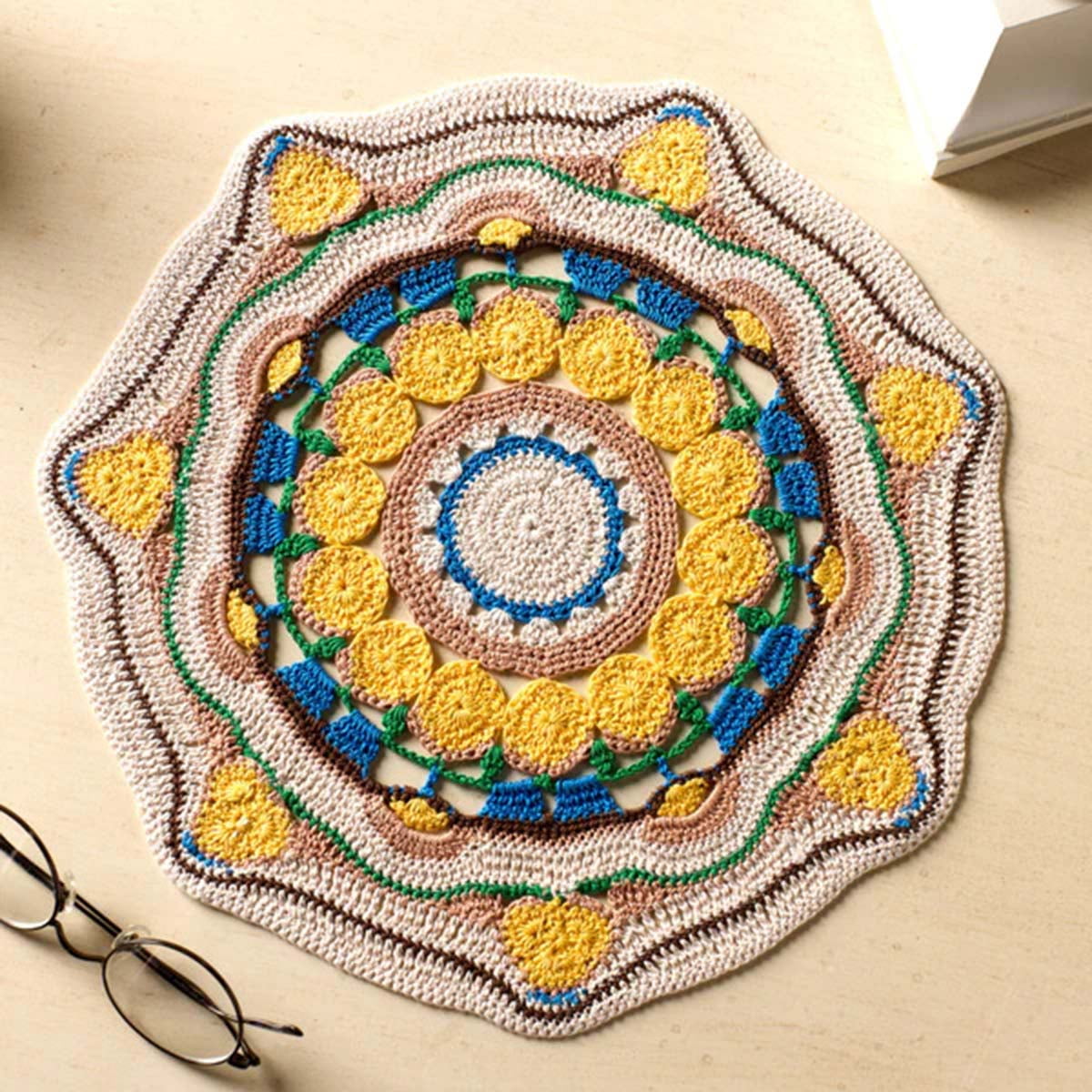 Aunt Lydia's® Sun Blossom Mandala Doily Crochet Kit
