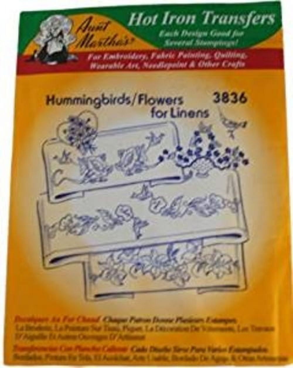 Aunt Martha's 18" x 24" Pattern for Linens Hot Iron Transfer, 1 Each