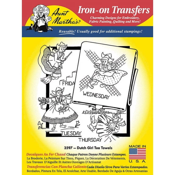 Aunt Martha's Dutch Girl Tea Towels