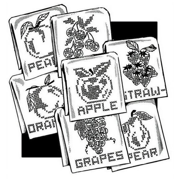 Aunt Martha's #3787 Fancy Fruit for Tea Towels